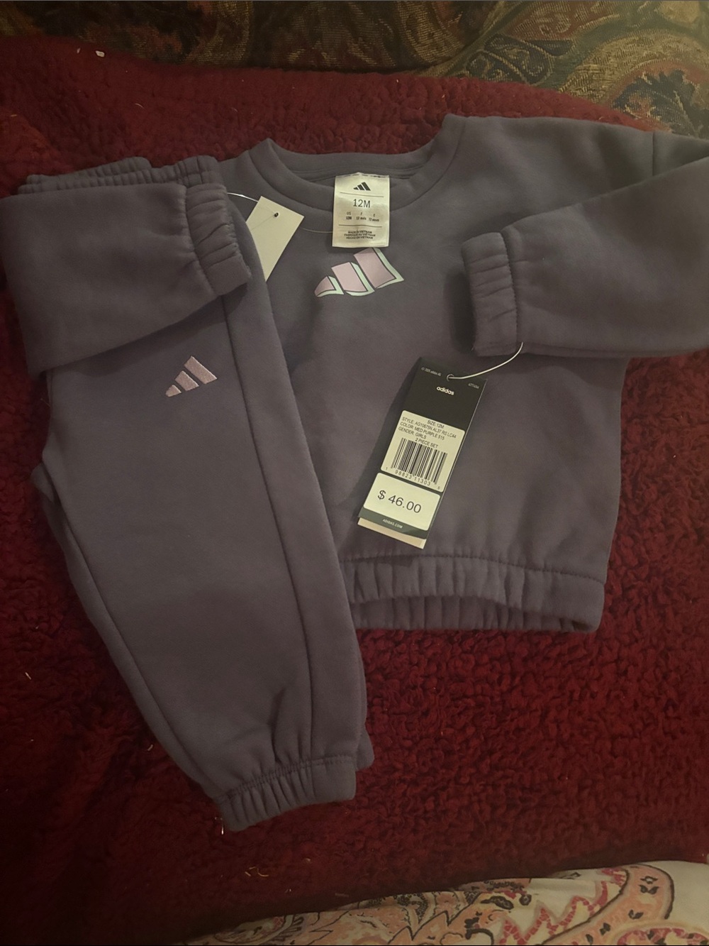 NWT Adidas Toddler Logo Sweatshirt & Joggers Set